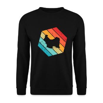 Shih Tzu dog lover Retro vintage Gift idea - Unisex Pullover - Schwarz - Vorne - Alina (178cm) & Michal (187cm)