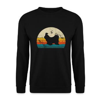 Shih Tzu amoureux des chiens Retro vintage Idée cadeau - Sweat-shirt Unisexe - noir - Devant - Alina (178cm) & Michal (187cm)