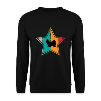 Shih Tzu dog lover Retro vintage Gift idea - Unisex Pullover - Schwarz - Vorne - Alina (178cm) & Michal (187cm)