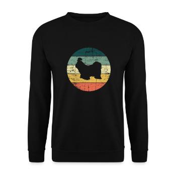 Shih Tzu amoureux des chiens Retro vintage Idée cadeau - Sweat-shirt Unisexe - noir - Devant - Alina (178cm) & Michal (187cm)