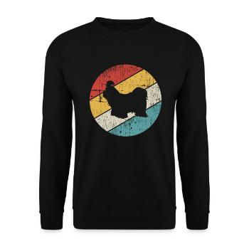 Shih Tzu dog lover Retro vintage Gift idea - Unisex Pullover - Schwarz - Vorne - Alina (178cm) & Michal (187cm)