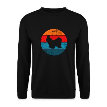 Shih Tzu amoureux des chiens Retro vintage Idée cadeau - Sweat-shirt Unisexe - noir - Devant - Alina (178cm) & Michal (187cm)