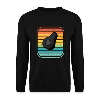 Avocat Vegan Lover Retro Veggie Diet Idée cadeau - Sweat-shirt Unisexe - noir - Devant - Alina (178cm) & Michal (187cm)