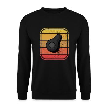 Avocat Vegan Lover Retro Veggie Diet Idée cadeau - Sweat-shirt Unisexe - noir - Devant - Alina (178cm) & Michal (187cm)