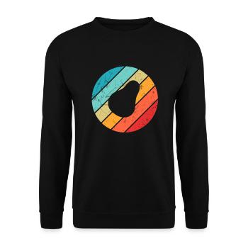 Avocat Vegan Lover Retro Veggie Diet Idée cadeau - Sweat-shirt Unisexe - noir - Devant - Alina (178cm) & Michal (187cm)