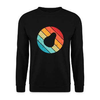 Avocat Vegan Lover Retro Veggie Diet Idée cadeau - Sweat-shirt Unisexe - noir - Devant - Alina (178cm) & Michal (187cm)