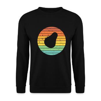 Avocat Vegan Lover Retro Veggie Diet Idée cadeau - Sweat-shirt Unisexe - noir - Devant - Alina (178cm) & Michal (187cm)