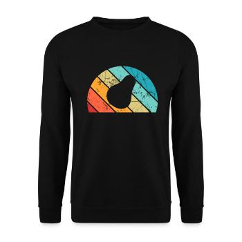 Birne Obst Frucht Birnen Garten Retro Geschenk - Unisex Pullover - Schwarz - Vorne - Alina (178cm) & Michal (187cm)