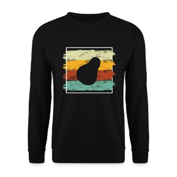 Avocat Vegan Lover Retro Veggie Diet Idée cadeau - Sweat-shirt Unisexe - noir - Devant - Alina (178cm) & Michal (187cm)