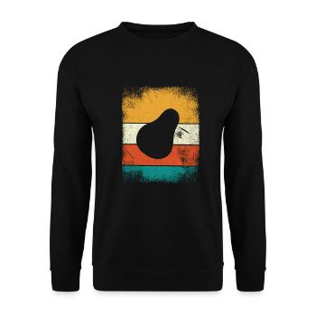Avocado Vegan Lover Retro Veggie Diet Gift idea - Unisex Pullover - Schwarz - Vorne - Alina (178cm) & Michal (187cm)