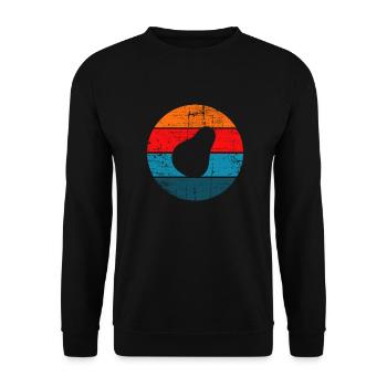 Avocat Vegan Lover Retro Veggie Diet Idée cadeau - Sweat-shirt Unisexe - noir - Devant - Alina (178cm) & Michal (187cm)
