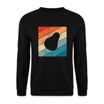 Avocado Vegan Lover Retro Veggie Diet Gift idea - Unisex Pullover - Schwarz - Vorne - Alina (178cm) & Michal (187cm)