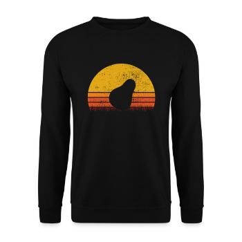 Avocat Vegan Lover Retro Veggie Diet Idée cadeau - Sweat-shirt Unisexe - noir - Devant - Alina (178cm) & Michal (187cm)