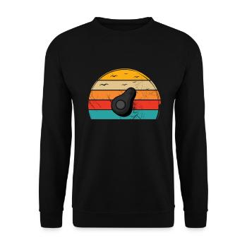 Avocat Vegan Lover Retro Veggie Diet Idée cadeau - Sweat-shirt Unisexe - noir - Devant - Alina (178cm) & Michal (187cm)