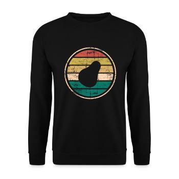 Avocat Vegan Lover Retro Veggie Diet Idée cadeau - Sweat-shirt Unisexe - noir - Devant - Alina (178cm) & Michal (187cm)