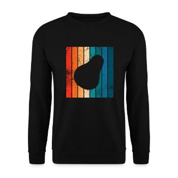 Avocat Vegan Lover Retro Veggie Diet Idée cadeau - Sweat-shirt Unisexe - noir - Devant - Alina (178cm) & Michal (187cm)