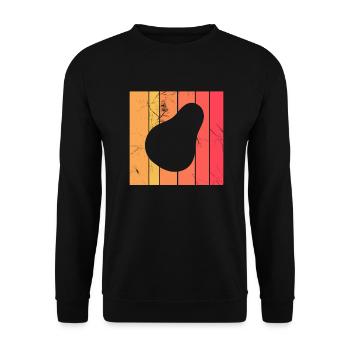 Avocado Vegan Lover Retro Veggie Diet Gift idea - Unisex Pullover - Schwarz - Vorne - Alina (178cm) & Michal (187cm)