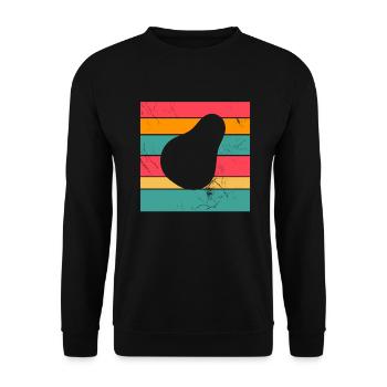 Birne Obst Frucht Birnen Garten Retro Geschenk - Unisex Pullover - Schwarz - Vorne - Alina (178cm) & Michal (187cm)
