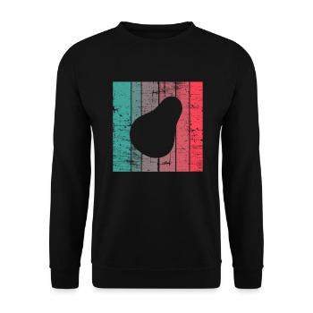 Avocat Vegan Lover Retro Veggie Diet Idée cadeau - Sweat-shirt Unisexe - noir - Devant - Alina (178cm) & Michal (187cm)