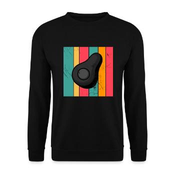 Avocat Vegan Lover Retro Veggie Diet Idée cadeau - Sweat-shirt Unisexe - noir - Devant - Alina (178cm) & Michal (187cm)