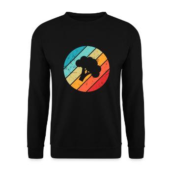 Broccoli Vegan Lover Retro Healthy Gift idea - Unisex Pullover - Schwarz - Vorne - Alina (178cm) & Michal (187cm)