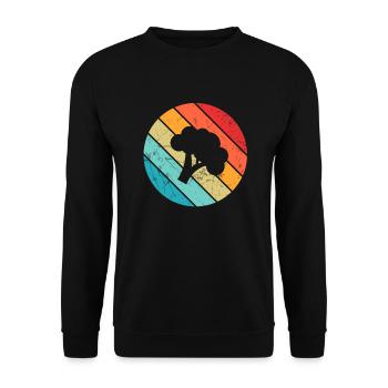 Broccoli Vegan Lover Retro Healthy Gift idea - Unisex Sweatshirt - black - Front - Alina (178cm) & Michal (187cm)