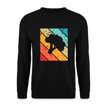 Broccoli Vegan Lover Retro Healthy Gift idea - Unisex Pullover - Schwarz - Vorne - Alina (178cm) & Michal (187cm)