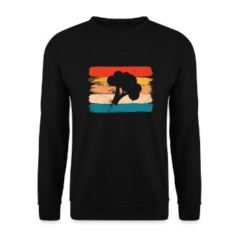 Broccoli Vegan Lover Retro Healthy Gift idea - Unisex Pullover - Schwarz - Vorne - Alina (178cm) & Michal (187cm)
