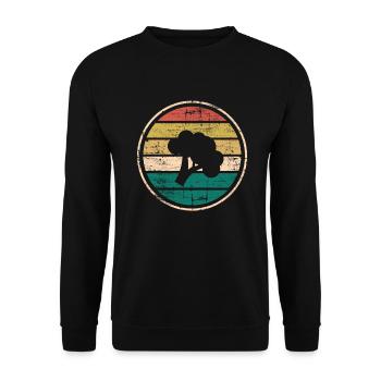 Broccoli Vegan Lover Retro Healthy Gift idea - Unisex Pullover - Schwarz - Vorne - Alina (178cm) & Michal (187cm)