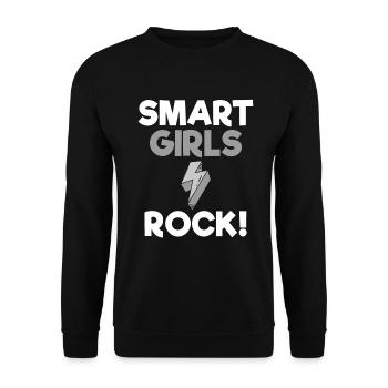 Women Empowerment Gifts Smart Girls Rock Girl - Unisex Sweatshirt - black - Front - Alina (178cm) & Michal (187cm)
