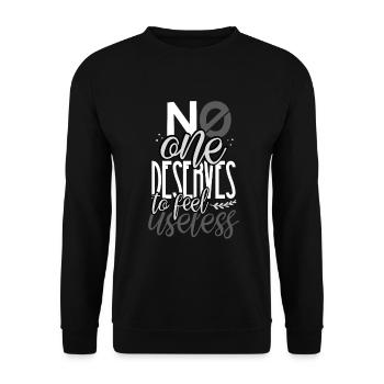 Anti Bullying Gifts No One Deserves to Feel - Unisex Sweatshirt - black - Front - Alina (178cm) & Michal (187cm)