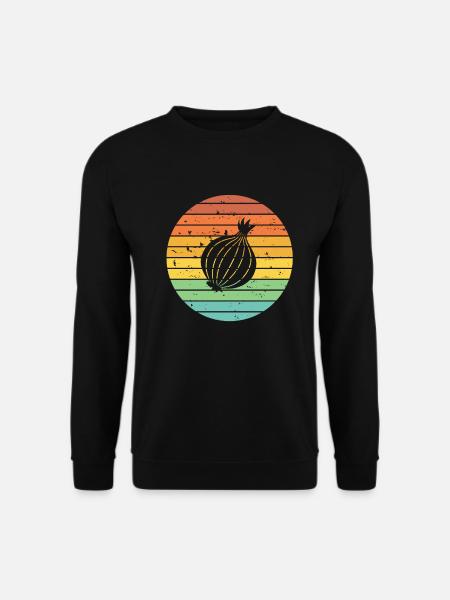 Oignon Lover Retro Vegetables Vegan Idée cadeau - Sweat-shirt Unisexe - noir