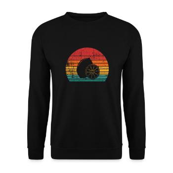 Lemon Fruit Lover Retro Lemonade Gift idea - Unisex Sweatshirt - black - Front - Alina (178cm) & Michal (187cm)