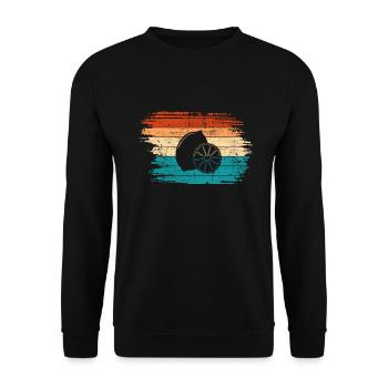 Lemon Fruit Lover Retro Lemonade Gift idea - Unisex Sweatshirt - black - Front - Alina (178cm) & Michal (187cm)