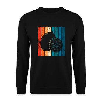 Lemon Fruit Lover Retro Lemonade Gift idea - Unisex Pullover - Schwarz - Vorne - Alina (178cm) & Michal (187cm)