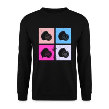 Lemon Fruit Lover Retro Lemonade Gift idea - Unisex Pullover - Schwarz - Vorne - Alina (178cm) & Michal (187cm)