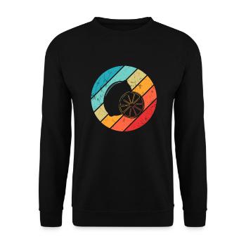 Lemon Fruit Lover Retro Lemonade Gift idea - Unisex Pullover - Schwarz - Vorne - Alina (178cm) & Michal (187cm)