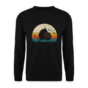Lemon Fruit Lover Retro Lemonade Gift idea - Unisex Pullover - Schwarz - Vorne - Alina (178cm) & Michal (187cm)