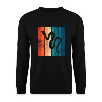 Snake Retro Reptile Python Idée cadeau - Sweat-shirt Unisexe - noir - Devant - Alina (178cm) & Michal (187cm)