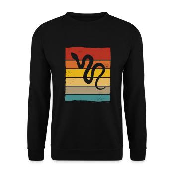 Snake Retro Reptile Python Idée cadeau - Sweat-shirt Unisexe - noir - Devant - Alina (178cm) & Michal (187cm)