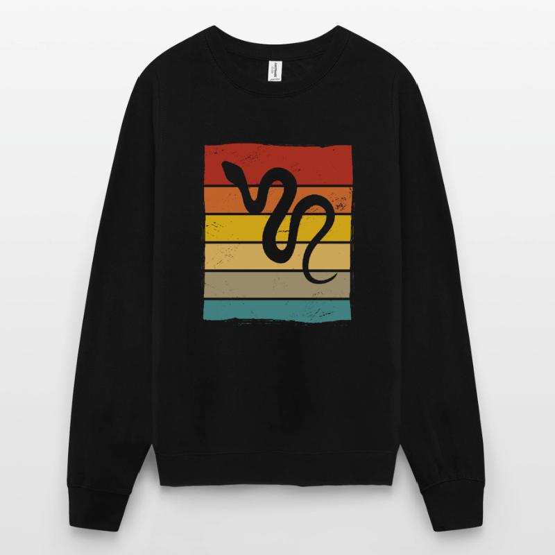 Snake Retro Reptile Python Idée cadeau Sweat-shirt Unisexe