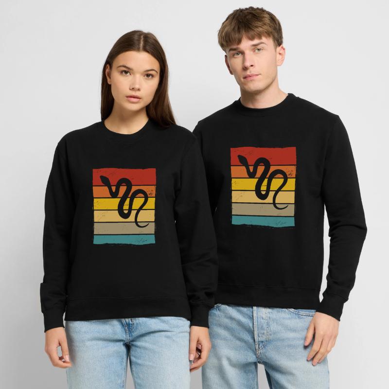 Snake Retro Reptile Python Idée cadeau Sweat-shirt Unisexe