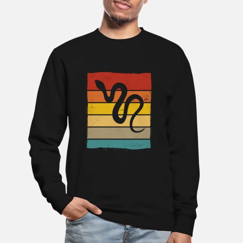 Snake Retro Reptile Python Idée cadeau Sweat-shirt Unisexe