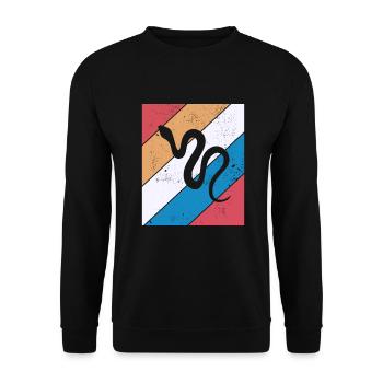 Snake Retro Reptile Python Idée cadeau - Sweat-shirt Unisexe - noir - Devant - Alina (178cm) & Michal (187cm)