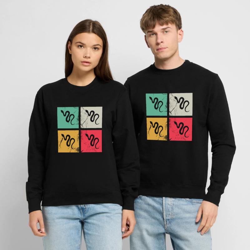 Snake Retro Reptile Python Gift idea Unisex Sweatshirt