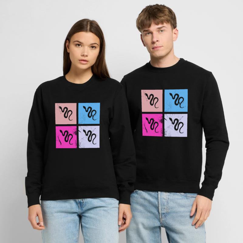 Snake Retro Reptile Python Idée cadeau Sweat-shirt Unisexe