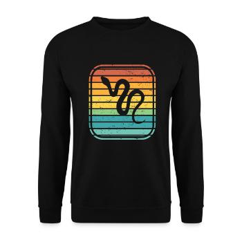 Snake Retro Reptile Python Idée cadeau - Sweat-shirt Unisexe - noir - Devant - Alina (178cm) & Michal (187cm)