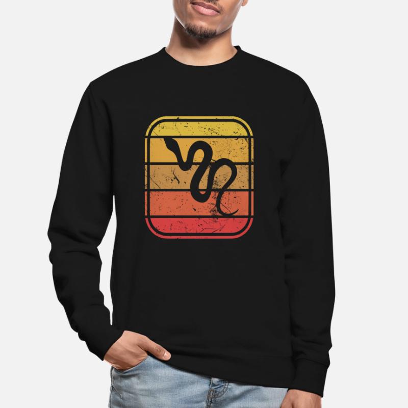 Snake Retro Reptile Python Idée cadeau Sweat-shirt Unisexe