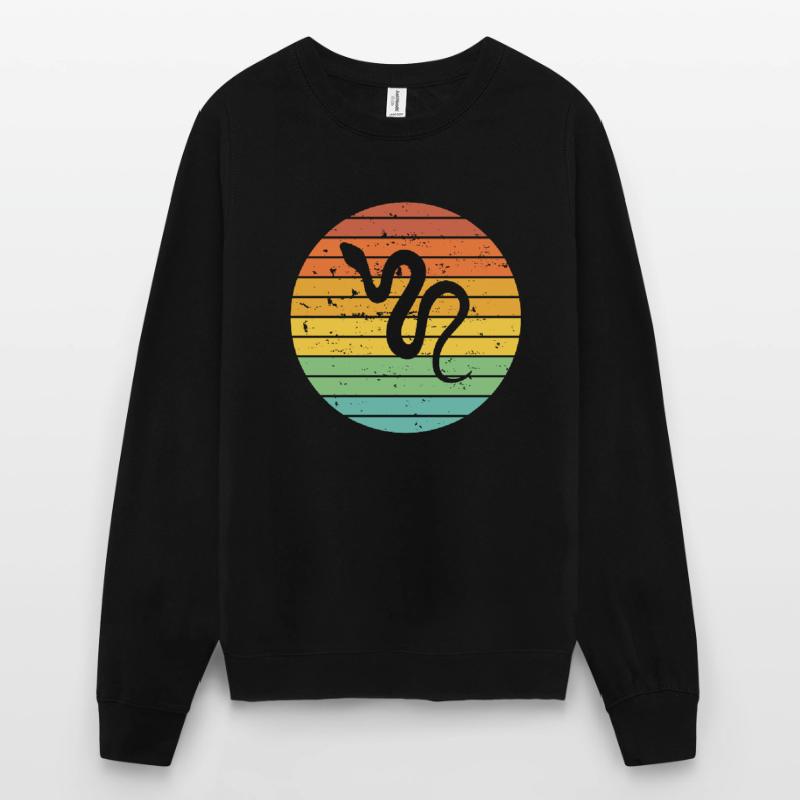 Snake Retro Reptile Python Gift idea Unisex Sweatshirt
