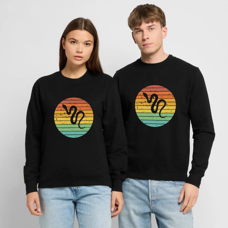 Snake Retro Reptile Python Gift idea Unisex Sweatshirt